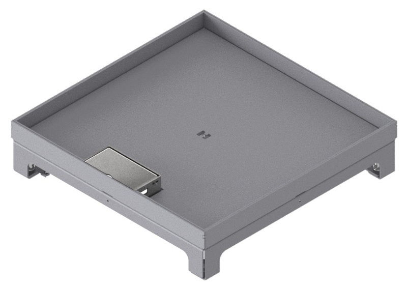 Produktbild UBD 324 201  -  Unterflur-Bodendose UBD 320 inkl. Deckel mit Kante, geschlossen, 20mm Vertiefung und 1 Schnurauslass